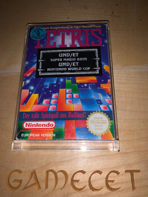 Tetris und Super Mario Bros und Nintendo World Cup NES PAL B Grail
